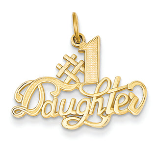 14K Gold #1 Daughter Charm