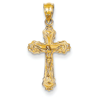14K Gold Small Crucifix Charm