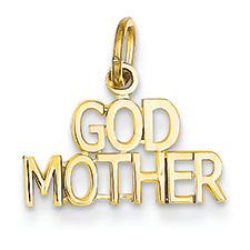 14K Gold Godmother Charm