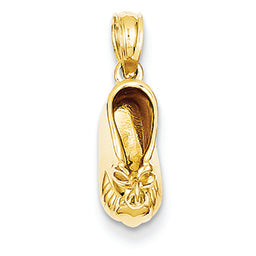 14K Gold Baby Booty with Dangling Heart Pendant