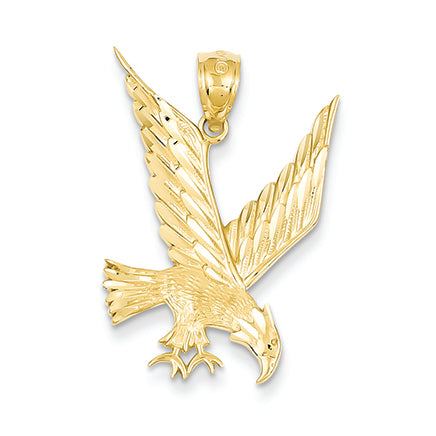 14K Gold D/C Eagle Pendant