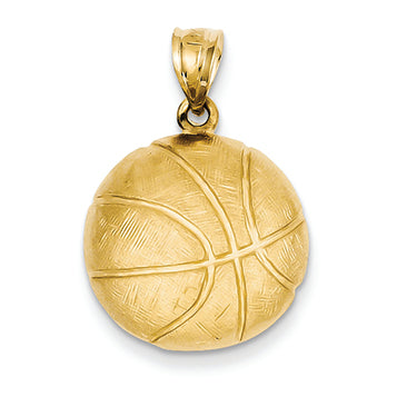 14K Gold Basketball Charm