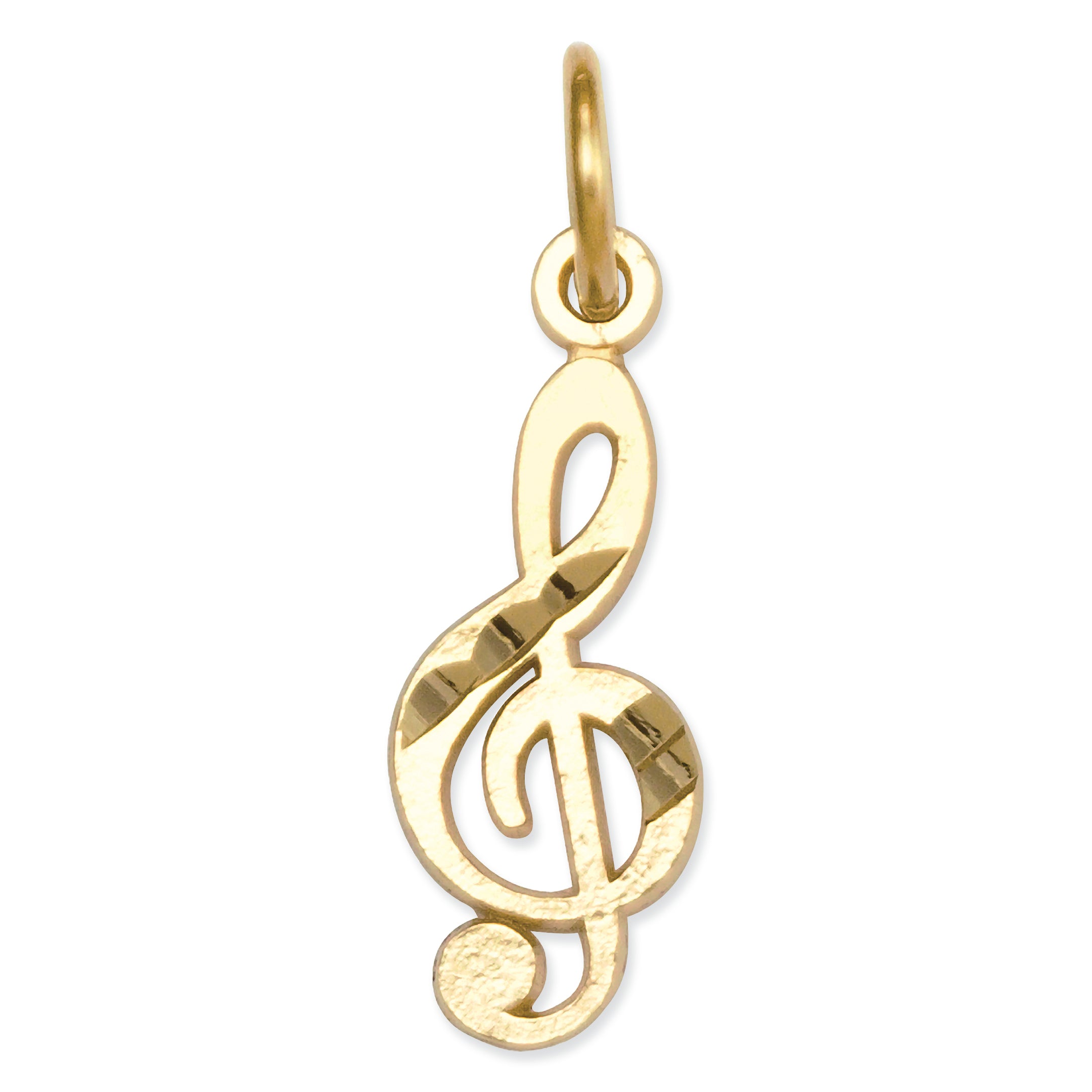 14K Gold Treble Clef Charm