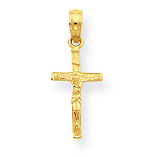 14K Gold Mini Crucifix Pendant