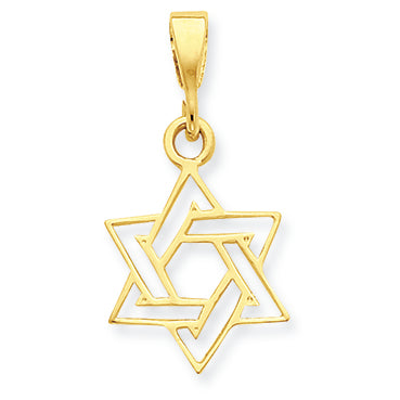14K Gold Cut-out Star of David Charm