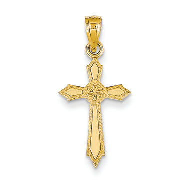 14K Gold Pinwheel Center Cross Pendant – PriceRock