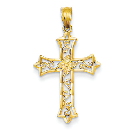 14K Gold Yellow Gold Cross Pendant