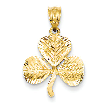 14K Gold Shamrock Charm