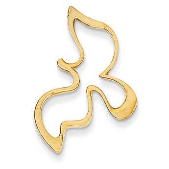 14K Gold Yellow Gold Dove Pendant