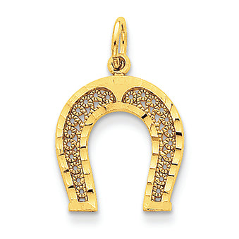14K Gold Horseshoe Charm