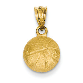 14K Gold Basketball Charm