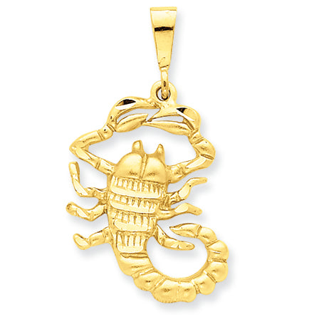 14K Gold Scorpio Zodiac Charm