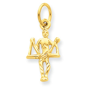14K Gold Libra Zodiac Charm
