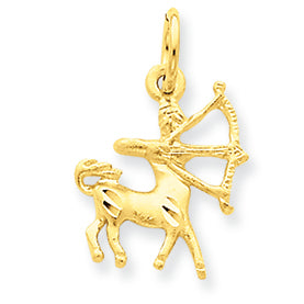 14K Gold Sagittarius Zodiac Charm