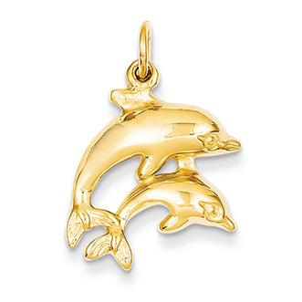 14K Gold Dolphin Charm