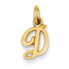 14K Goldy Casted Initial D Charm