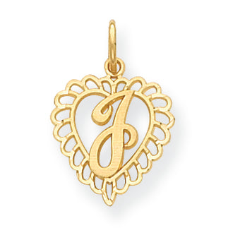 14K Gold Initial J Charm