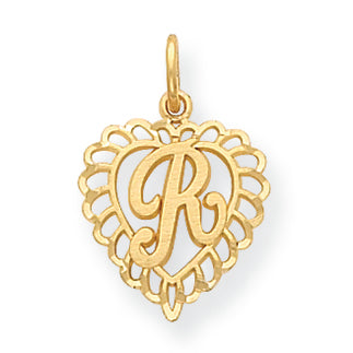 14K Gold Initial R Charm