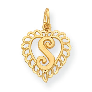 14K Gold Initial S Charm