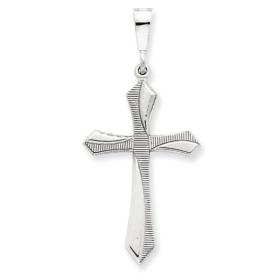 14K White Gold Passion Cross Pendant