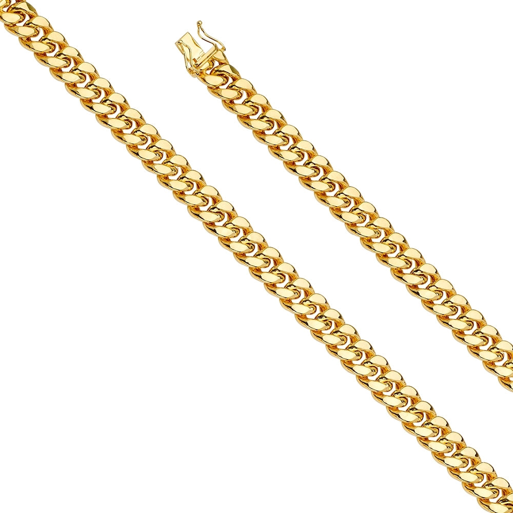 14K Solid Yellow Gold Light Miami Cuban Chain 10.3mm thick 26 Inches.  Made in Italy