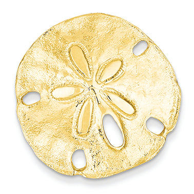 14K Gold Polished Fits up to 8mm on Both Small Sand dollar Slide