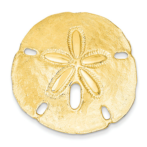 14K Gold Polished Fits up to 10mm & 8mm Medium Sand dollar Slide
