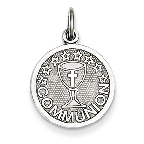 14K White Gold Communion Charm