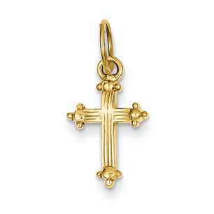 14K Gold Small Cross Charm