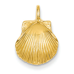 14K Gold Seashell Pendant