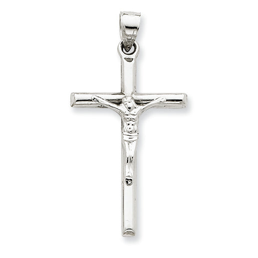 14K White Gold Crucifix Pendant