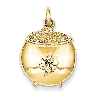 14K Gold Pot of Gold Charm
