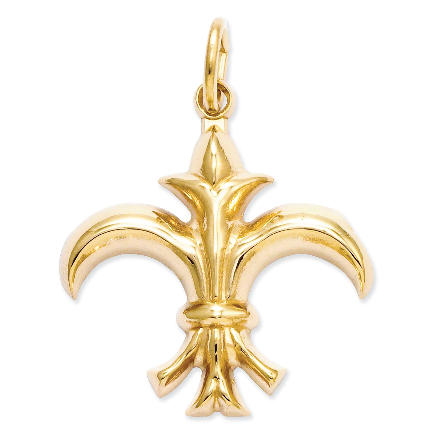 14K Gold Fleur De Lis Charm