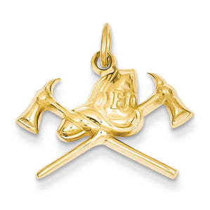 14K Gold Fire Department Charm