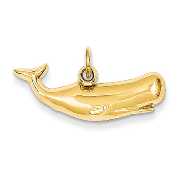 14K Gold Sperm Whale Charm