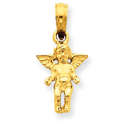 14K Gold Small Guardian Angel Pendant