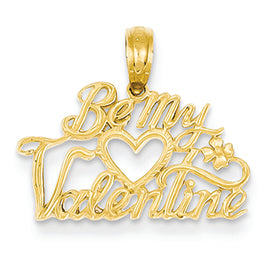 14K Gold Be My Valentine Pendant