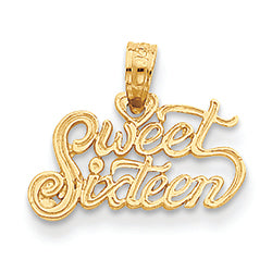14K Gold Sweet Sixteen Pendant