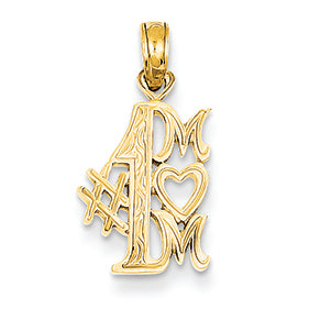 14K Gold #1 Mom Pendant