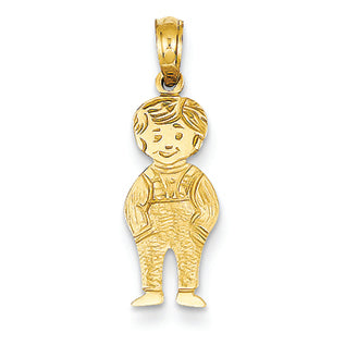 14K Gold Boy with Hands in Pocket Pendant