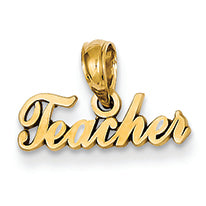 14K Gold Teacher Pendant