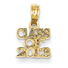 14K Gold Class of 2013 Pendant