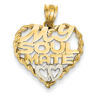 14K Gold Two-tone Soul Mate Pendant