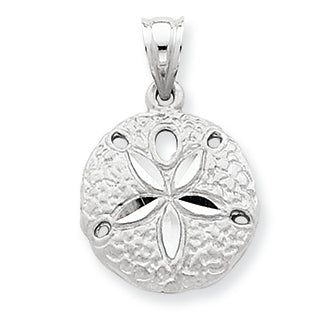 14K White Gold Sanddollar Charm
