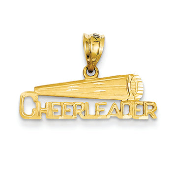 14K Gold Cheerleader Pendant