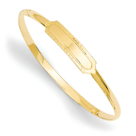14K Gold Slip-on 5.5" Baby ID Bangle Bracelet
