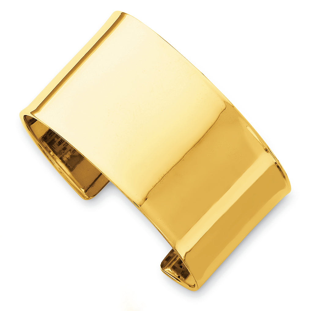 14K Gold 37mm Polished Bangle