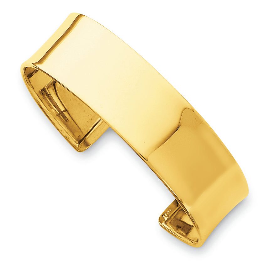 14K Gold 19mm Polished Bangle