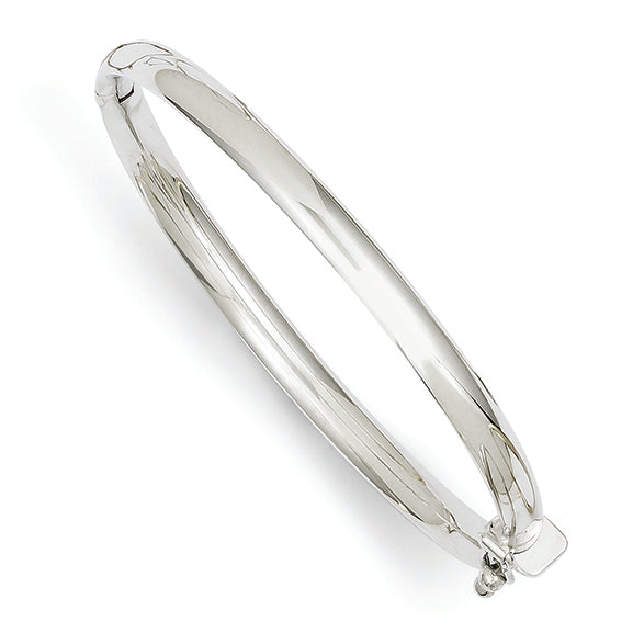 14K White Gold Polished Baby Bangle