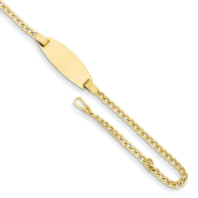 14K Gold  ID Bracelet 7 Inches